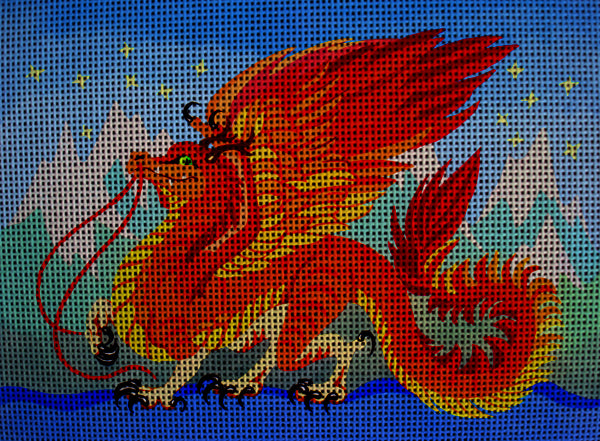 Needlepoint canvas 'Fire Red Dragon' by Stitch Art