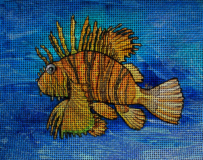 Needlepoint canvas 'Fish-Zebra' by Hromuh Nataliya