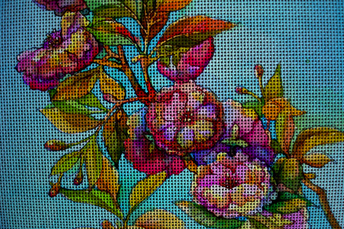 Needlepoint canvas 'Blossom fading' by Hromuh Nataliya