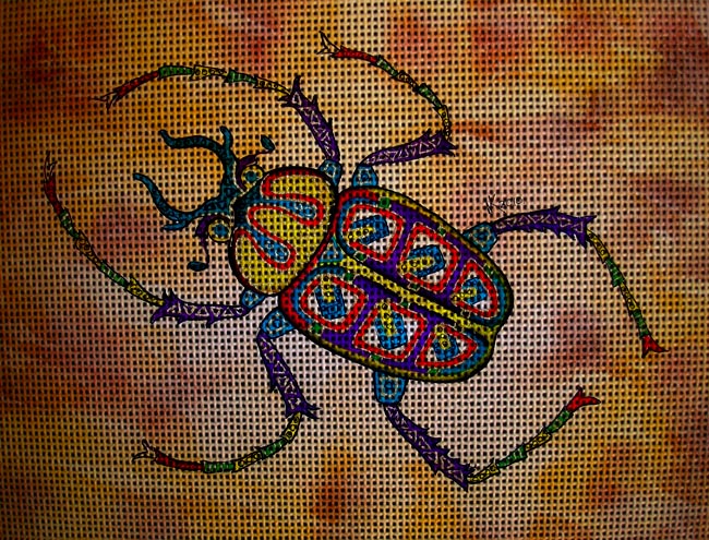 Needlepoint canvas 'Bug' by Hromuh Nataliya