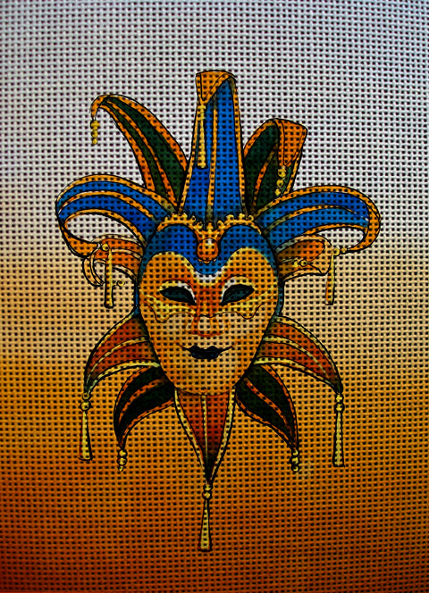 Needlepoint canvas 'Venetian Mask' by Hromuh Nataliya