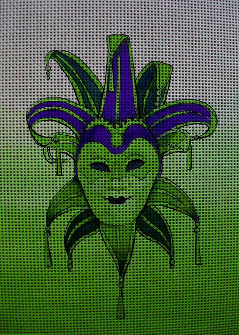 Needlepoint canvas 'Venetian Mask' by Hromuh Nataliya