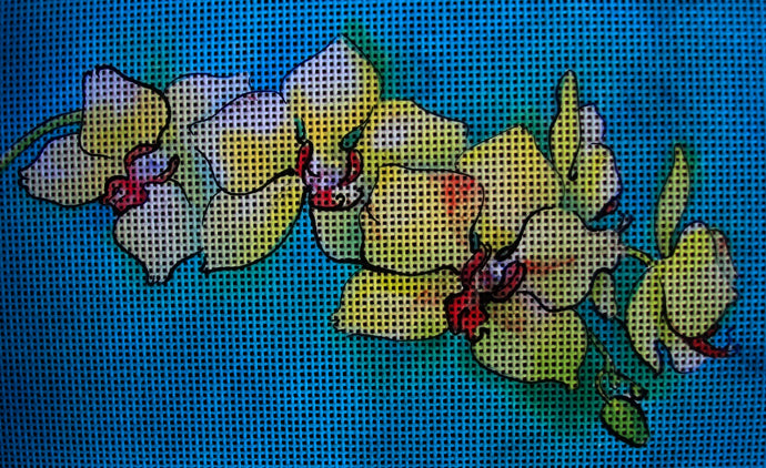 Needlepoint canvas 'Orchid' by Hromuh Nataliya