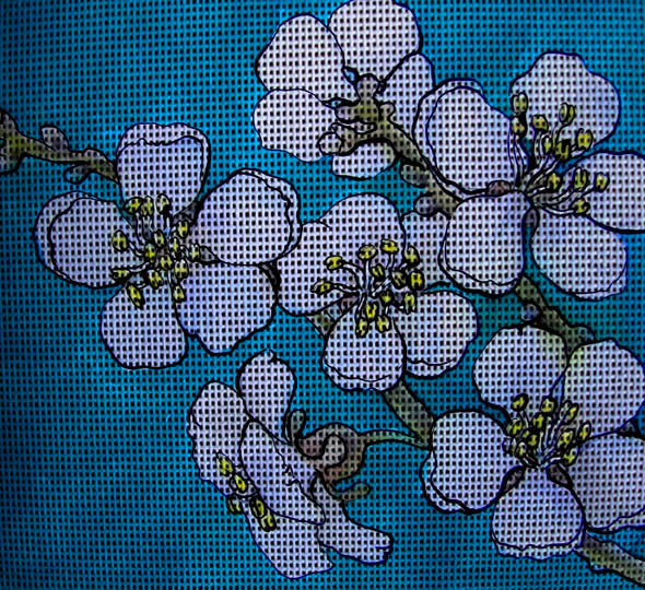 Needlepoint canvas 'Spring flowers' by Hromuh Nataliya