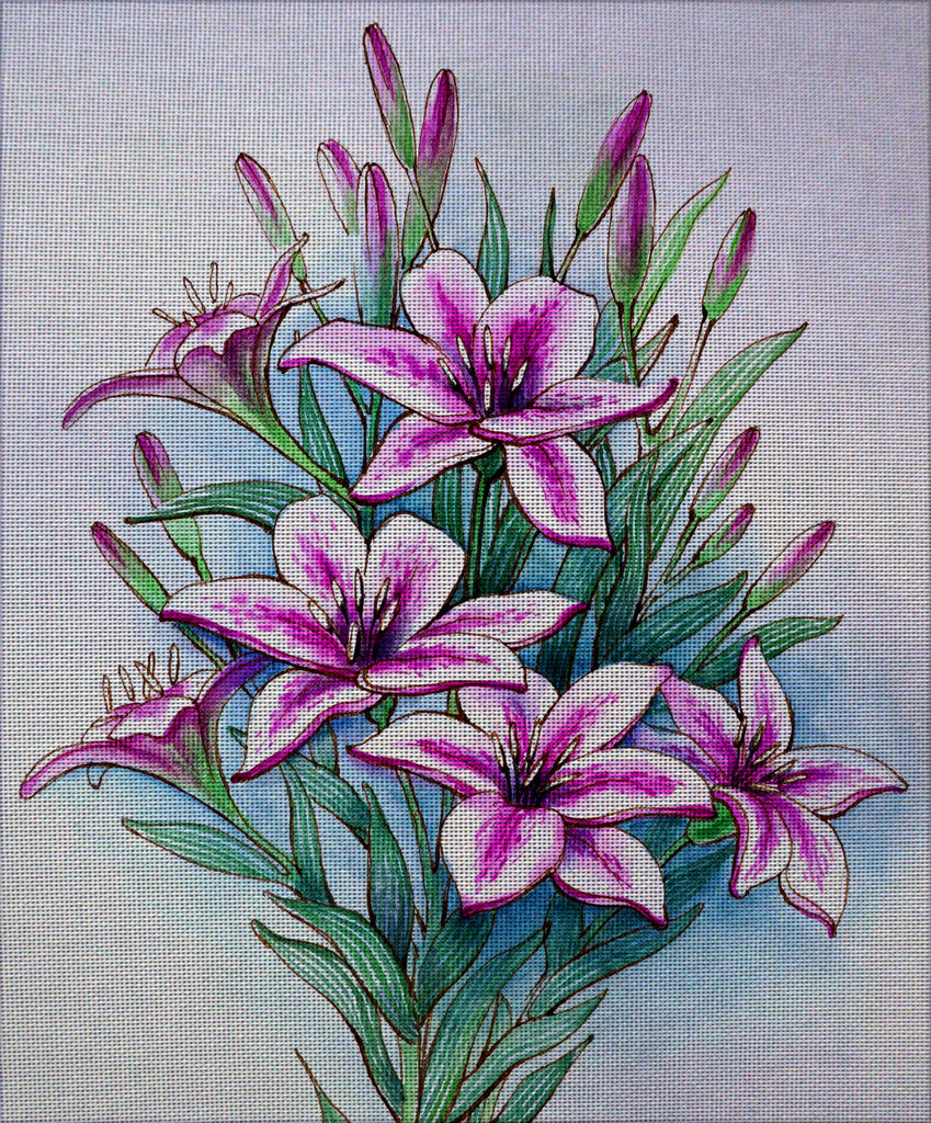 Needlepoint canvas 'Lily' by Hromuh Nataliya