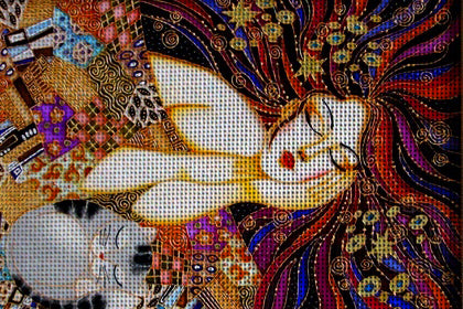 Needlepoint canvas 'Lady in dreams' by Irina Vasilieva