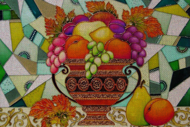 Needlepoint canvas 'Ornament Sunflowers' by Irina Vasilieva