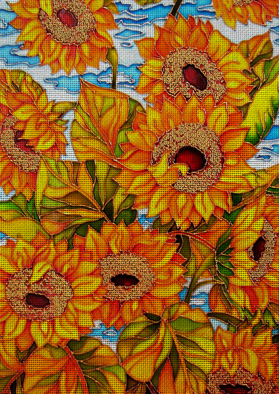 Needlepoint canvas 'Sunflower?s' by Irina Vasilieva