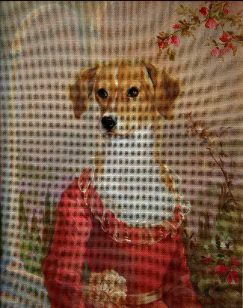 Needlepoint canvas 'Dog-Lady Busya'