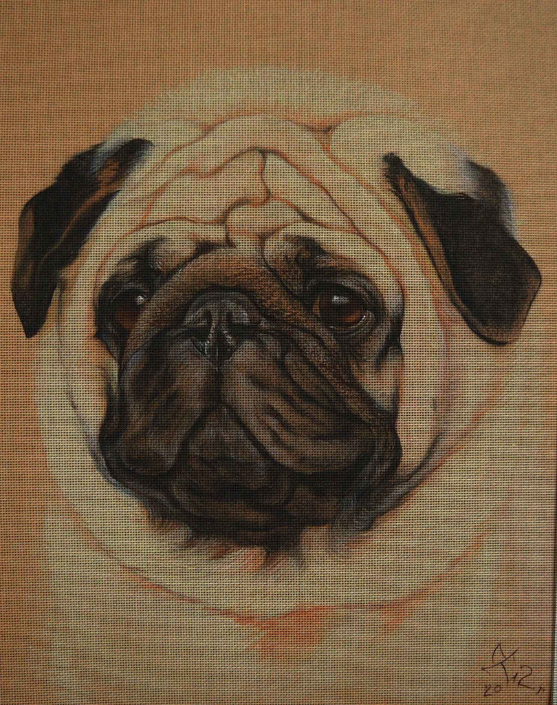 Needlepoint canvas 'Pug dog'