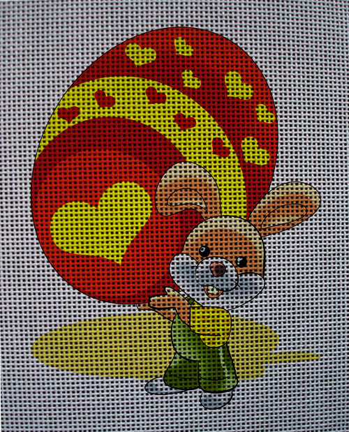 Needlepoint canvas 'Easter Bunny & Gift Egg' by Stitch Art