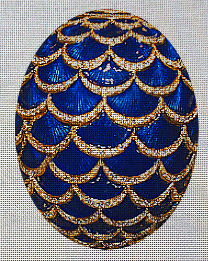 Needlepoint canvas 'Easter gold Royalty pattern egg' by Stitch Art