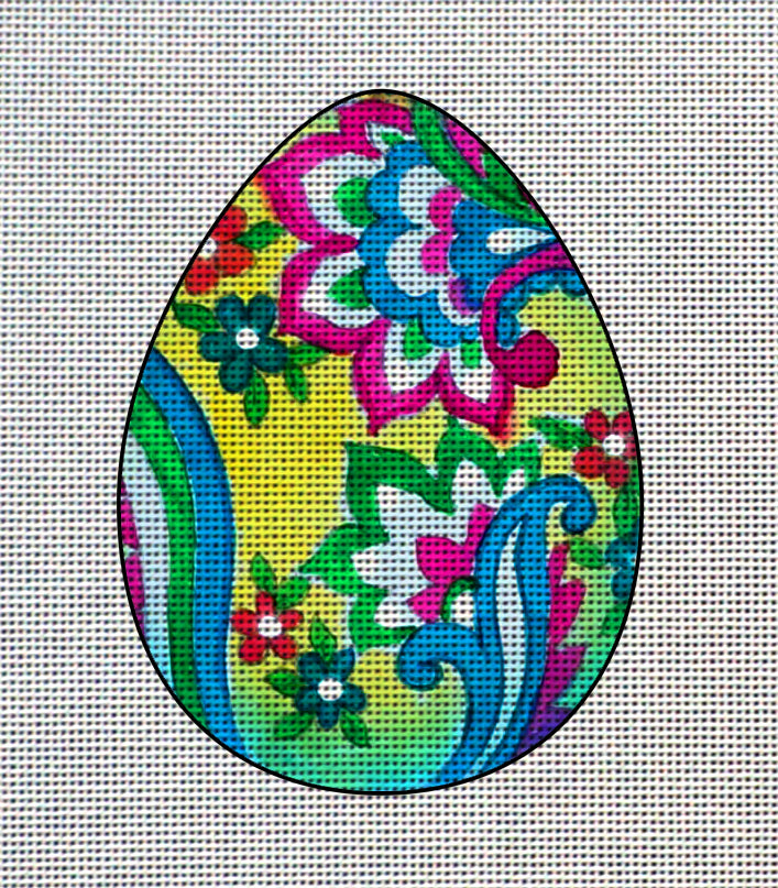 Needlepoint canvas 'Easter Flower Eggs' by Stitch Art