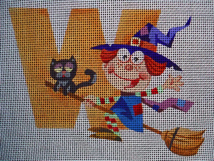 Needlepoint canvas 'Halloween Witch' by Stitch Art