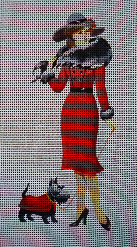 Needlepoint canvas 'Lady in Red' by Stitch Art