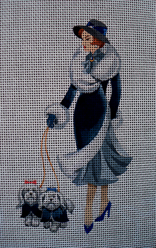 Needlepoint canvas 'Lady in Blue' by Stitch Art