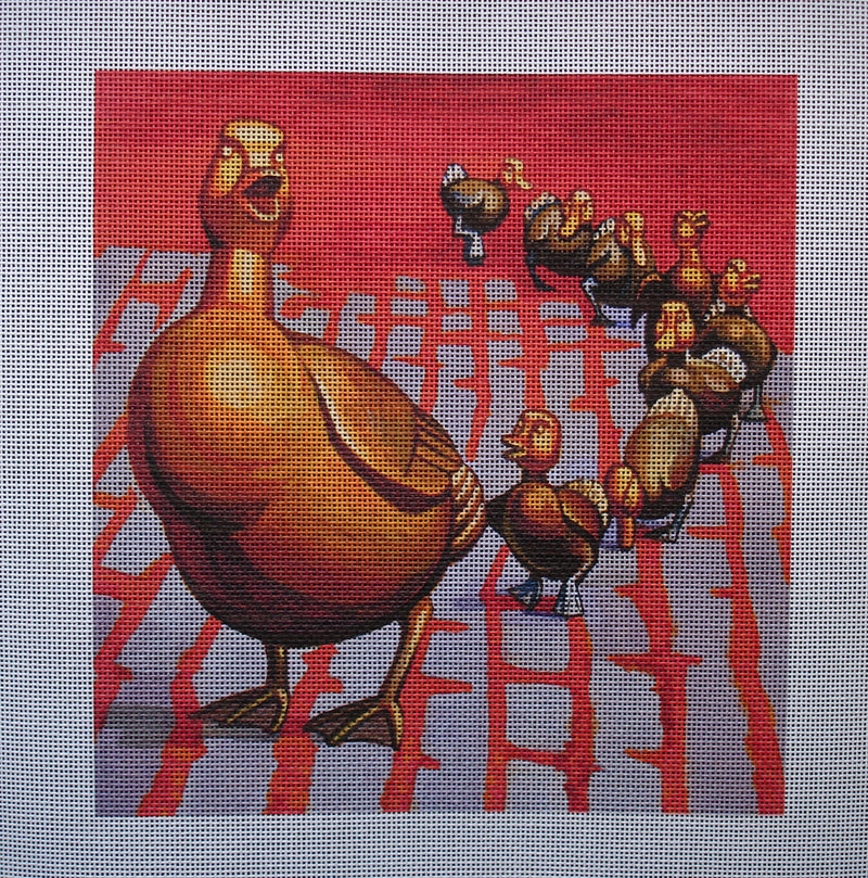 Needlepoint canvas 'Boston Bronze Duckling' by Stitch Art