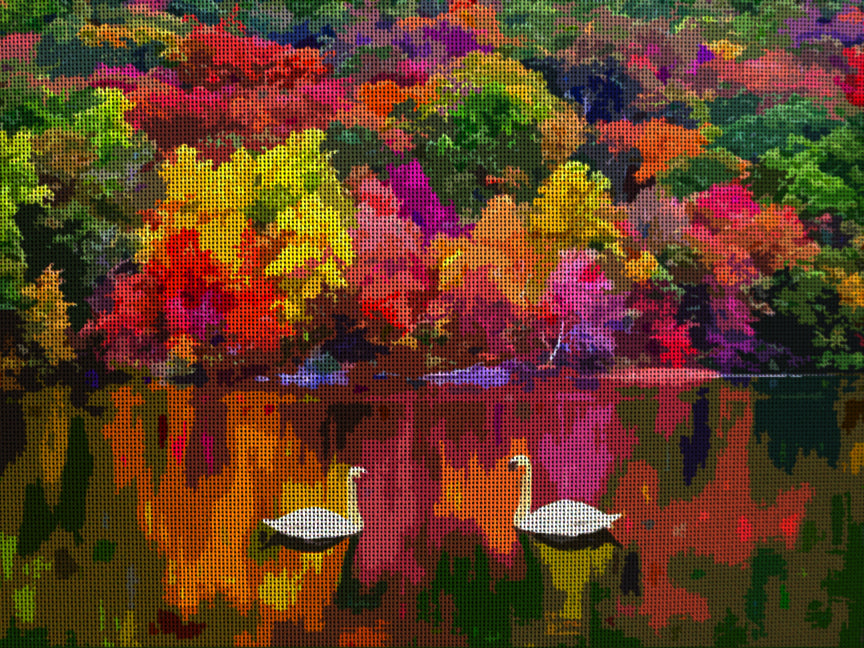 Needlepoint canvas 'Fall in New Hampshire.MA' by Stitch Art