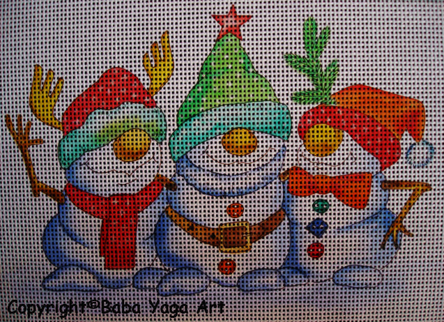 Needlepoint canvas 'Snowman party' by Stitch Art