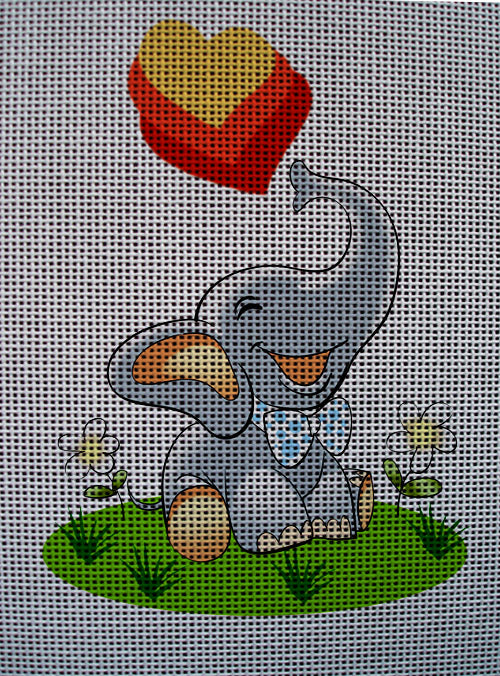 Needlepoint canvas 'Happy Elephant' by Stitch Art