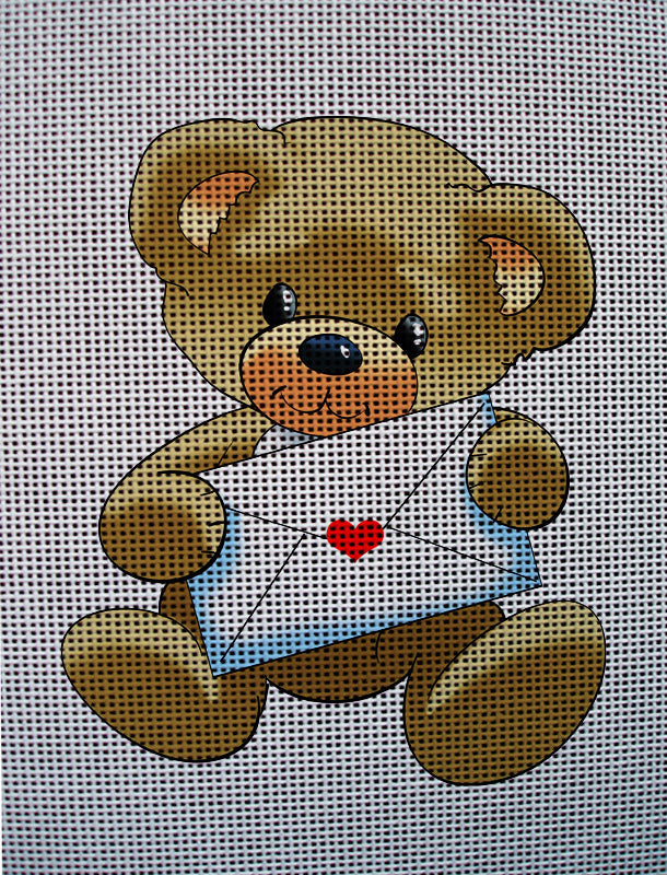 Needlepoint canvas 'Valentine Bear' by Stitch Art