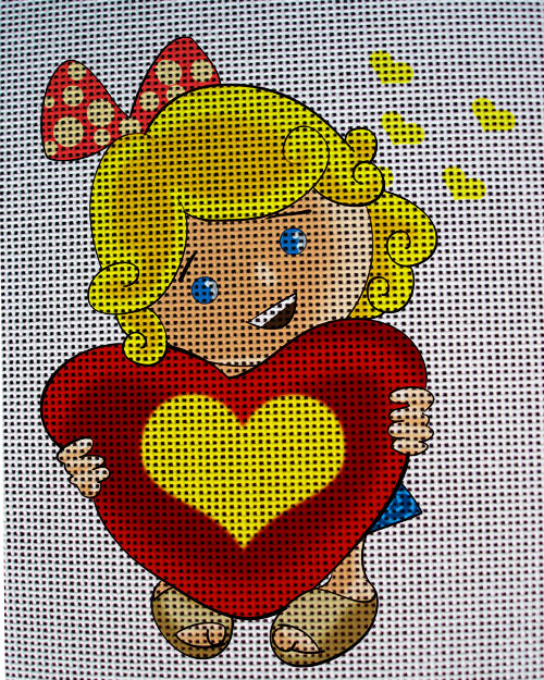 Needlepoint canvas 'Valentine Day Girl' by Stitch Art